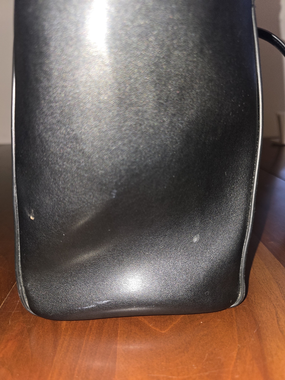Calvin Klein Black Leather Tote Bag with Gold Lock - Picture 5 of 13